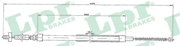 Трос ручного гальма передній C0906B LPR