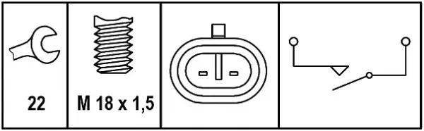 Датчик заднього ходу 6ZF008621301 HELLA