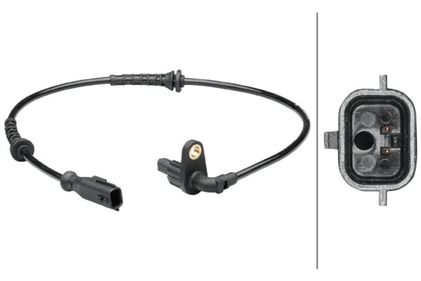 Датчик АБС (ABS) задній, правий 6PU012679121 HELLA