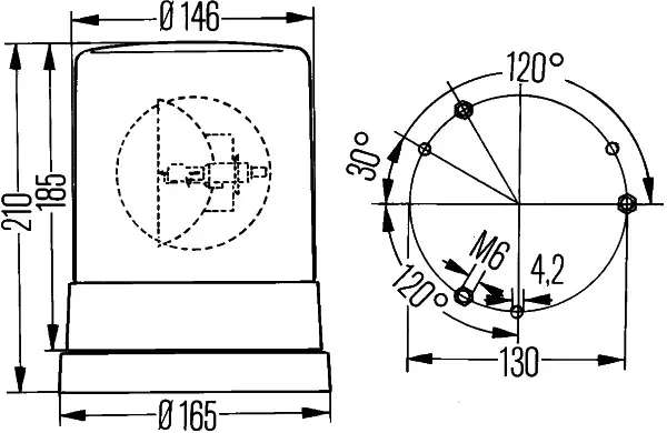 Проблисковий маяк 2RL004958111 HELLA