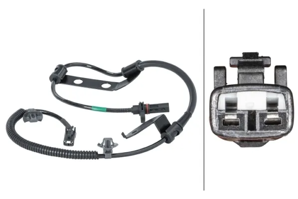 Датчик АБС (ABS) задній, лівий 6PU012679841 HELLA