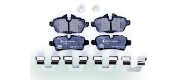 Задні гальмівні колодки 8DB355013661 HELLA