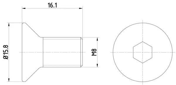 Болт гальмівного диска 8DZ355209061 HELLA