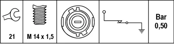 Датчик тиску масла 6ZL003259741 HELLA