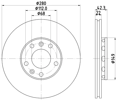 Гальмівні диски 8DD355113321 HELLA