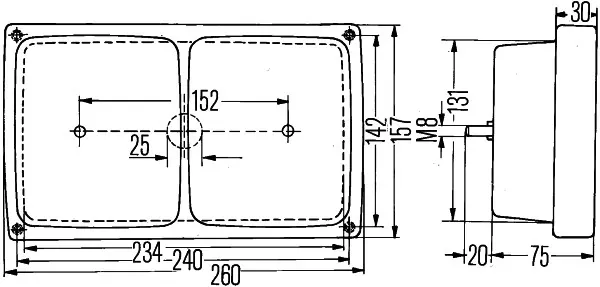 Задня права фара 2SD004431011 HELLA