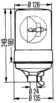 Проблисковий маяк 2RL004957111 HELLA