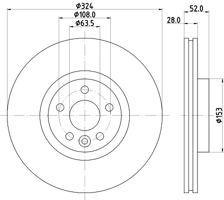Гальмівні диски передні 8DD355126661 HELLA