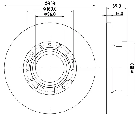 Гальмівні диски 8DD355126591 HELLA