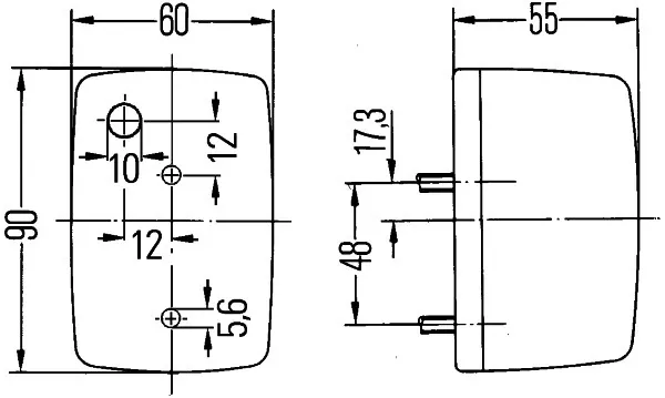 Габарит-покажчик повороту, лівий 2BA002652121 HELLA