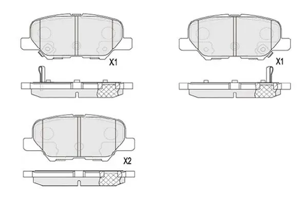 Задні гальмівні колодки KBP5551 Kavo Parts