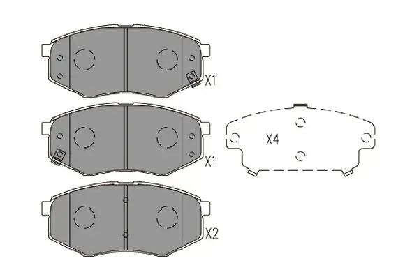 Передні тормозні колодки KBP4025 Kavo Parts
