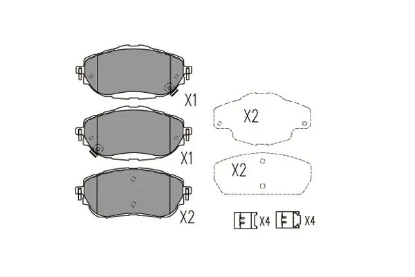 Передні тормозні колодки KBP9123 Kavo Parts