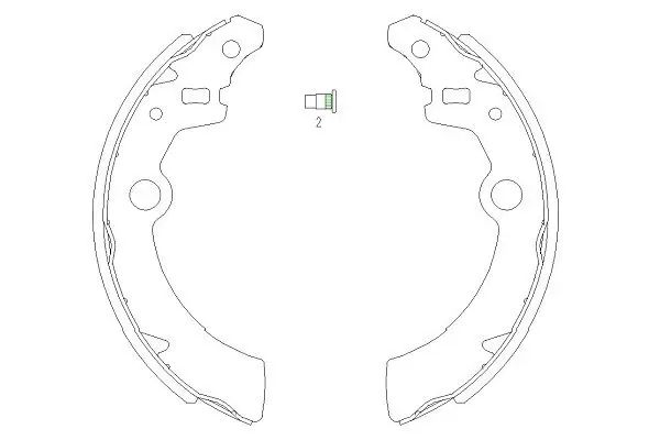 Колодки гальмові задні, барабанні KBS8907 Kavo Parts