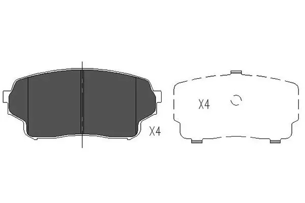 Передні тормозні колодки KBP8511 Kavo Parts