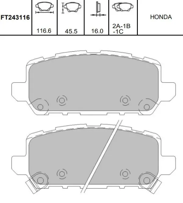 Задні гальмівні колодки KBP2065 Kavo Parts