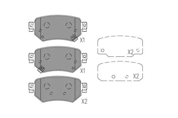 Задні гальмівні колодки KBP4577 Kavo Parts