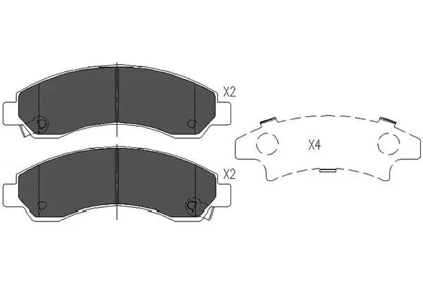 Передні тормозні колодки KBP3514 Kavo Parts