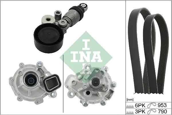 Ремінь приводний, агрегатів, комплект 529037130 INA