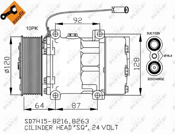 Компресор кондиціонера 7420941036 Renault (RVI)