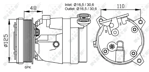 Насос кондиціонера Opel Astra F