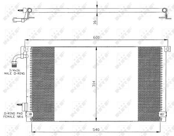 Радіатор кондиціонера 2306K8C2 Polcar