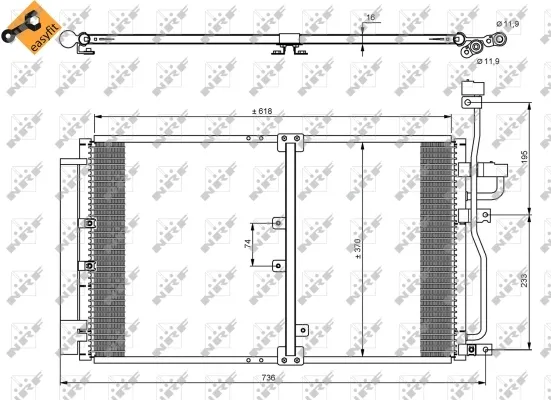 Радіатор кондиціонера 35797 NRF