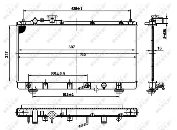 Радіатор 50142 NRF