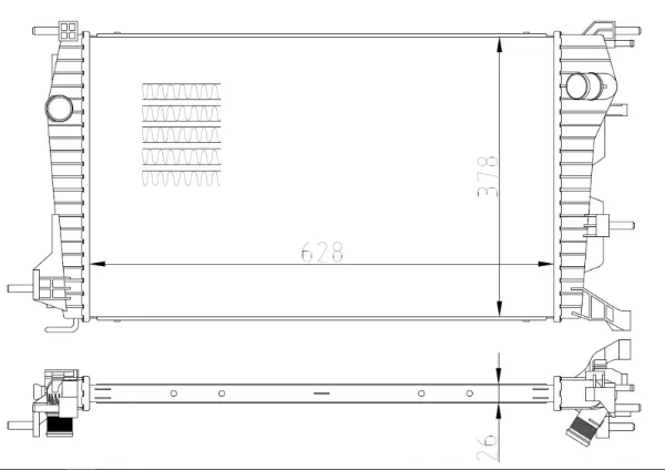 Радіатор 550004 NRF