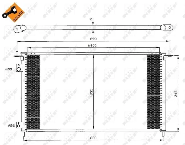 Радіатор кондиціонера BC970 Magneti Marelli