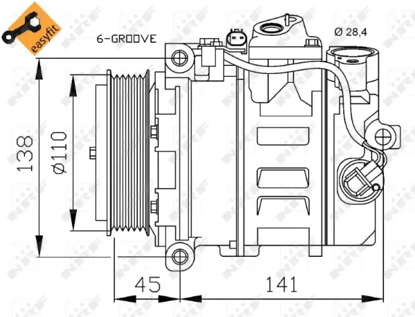 Насос кондиціонера Mercedes A001230191180
