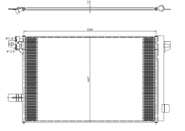 Радіатор кондиціонера 350369 NRF