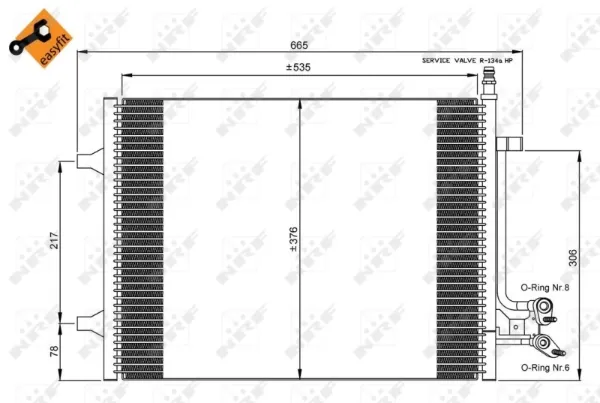 Радіатор кондиціонера 35904 NRF