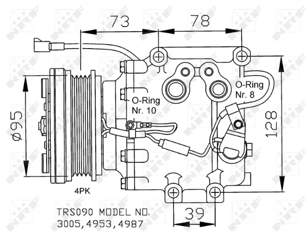 Компресор кондиціонера Mazda 323 F V