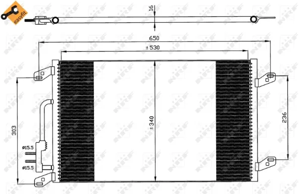 Радіатор кондиціонера 35615 NRF