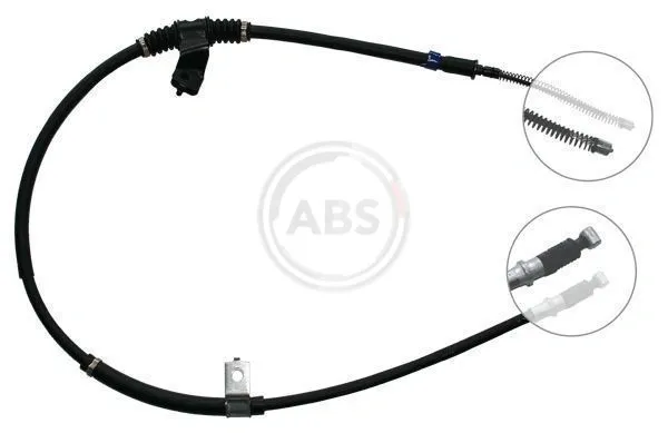 Трос ручного гальма задній, лівий K11457 ABS