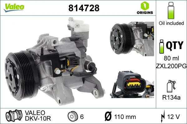 Компресор кондиціонера 814728 VALEO