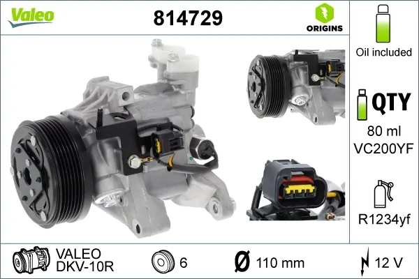Компресор кондиціонера 814729 VALEO