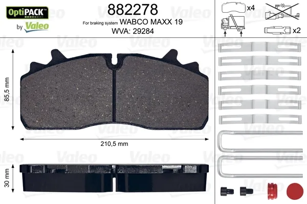 Передні тормозні колодки 21538279 Volvo