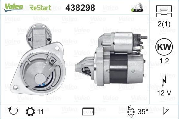 Стартер 438298 VALEO