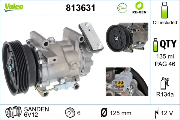 Компресор кондиціонера 813631 VALEO