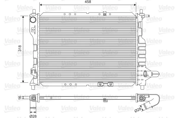Радіатор 701598 VALEO
