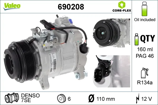 Компресор кондиціонера 690208 VALEO