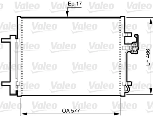 Радіатор кондиціонера 814360 VALEO