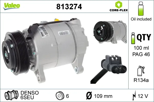 Компресор кондиціонера 813274 VALEO