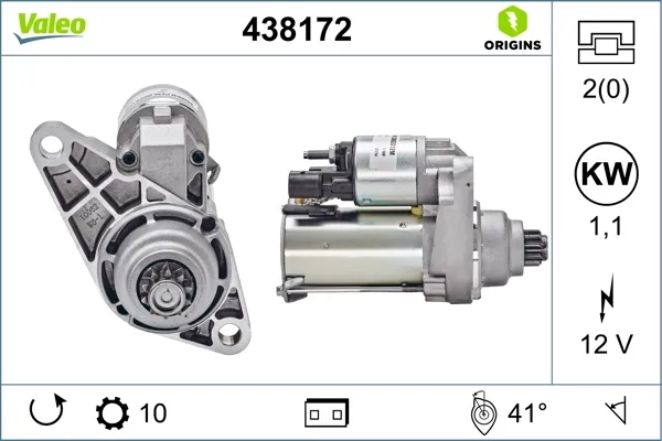 Стартер 438172 VALEO