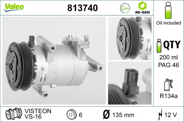 Компресор кондиціонера 813740 VALEO