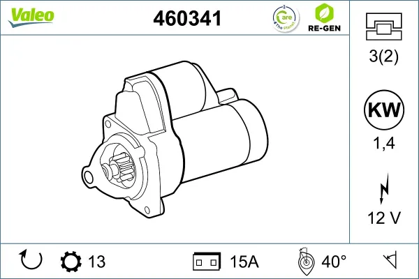 Стартер 460341 VALEO