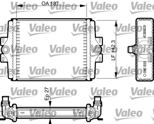 Радіатор охолодження, додатковий 735467 VALEO