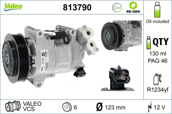 Компресор кондиціонера 813790 VALEO
